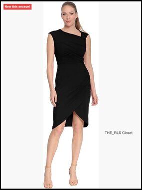 Asymmetrical Shirred Tulip Dress with High Low Hemline